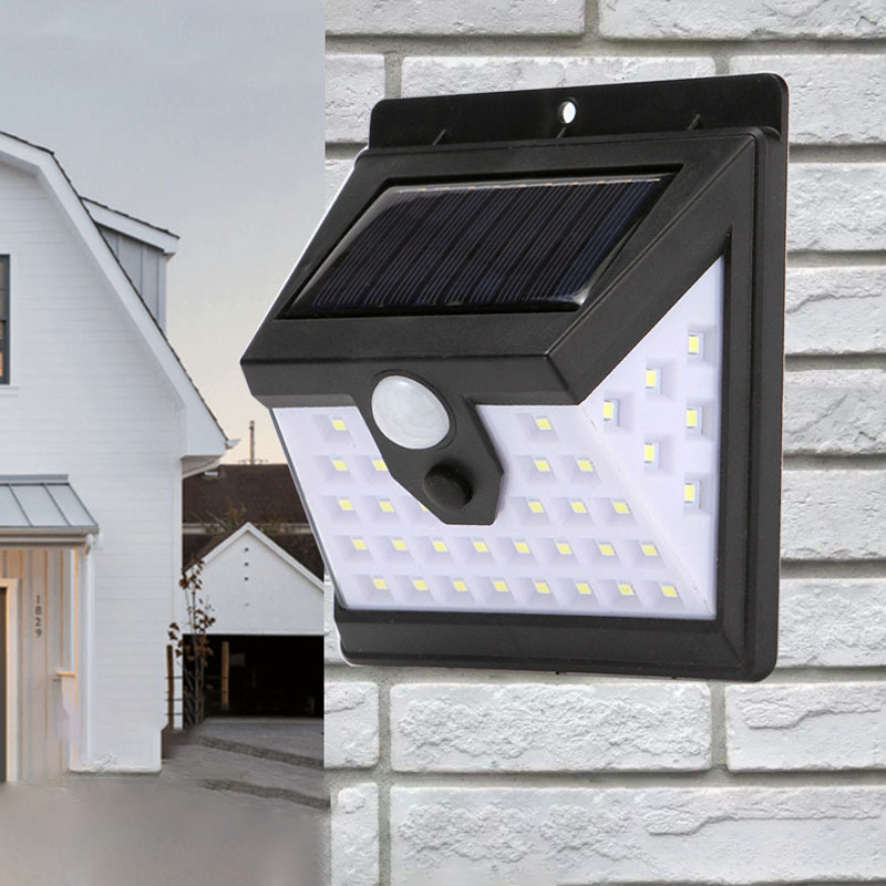 Modern Simplicity Solar Waterproof Motion Sensor ABS Rectangular LED Wall Sconce Lamp For Outdoor Patio