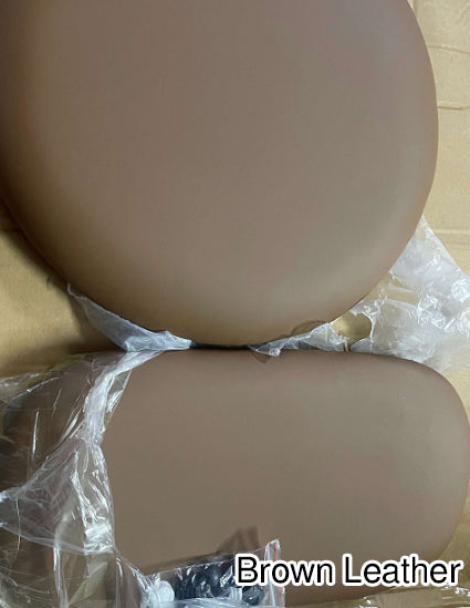 Contemporary Scandinavian Round PU Leather Iron Legs Stackable Dining Chair Backrest For Dining Room