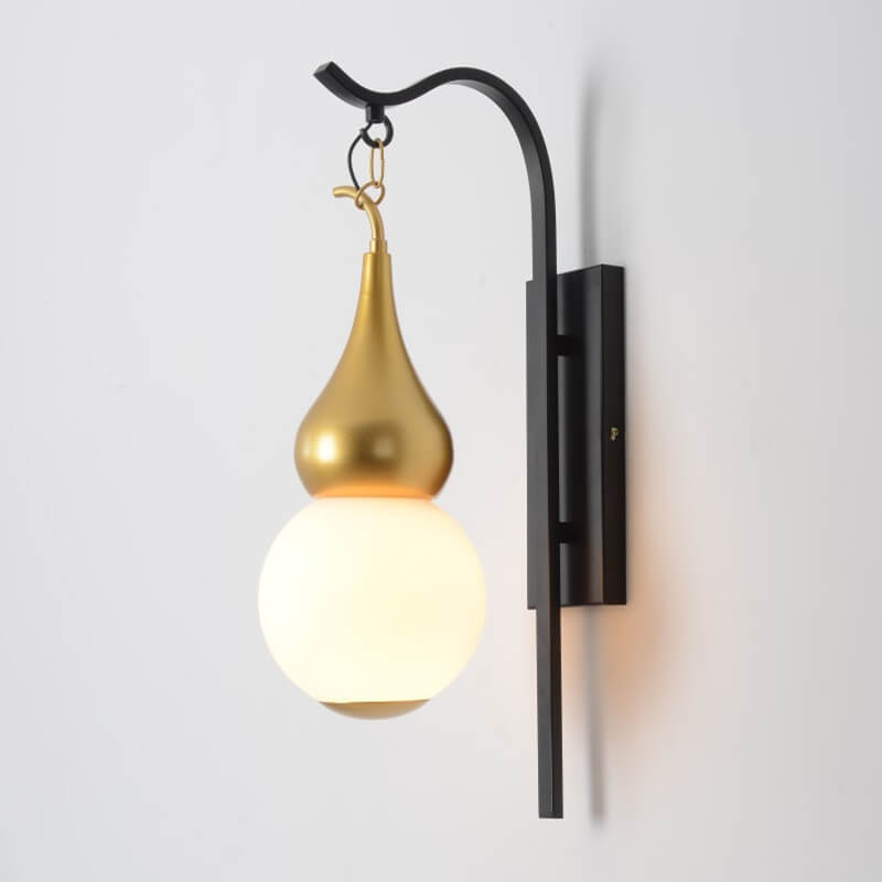 Modern Creative Glass Gourd 1-Light Wall Sconce Lamp