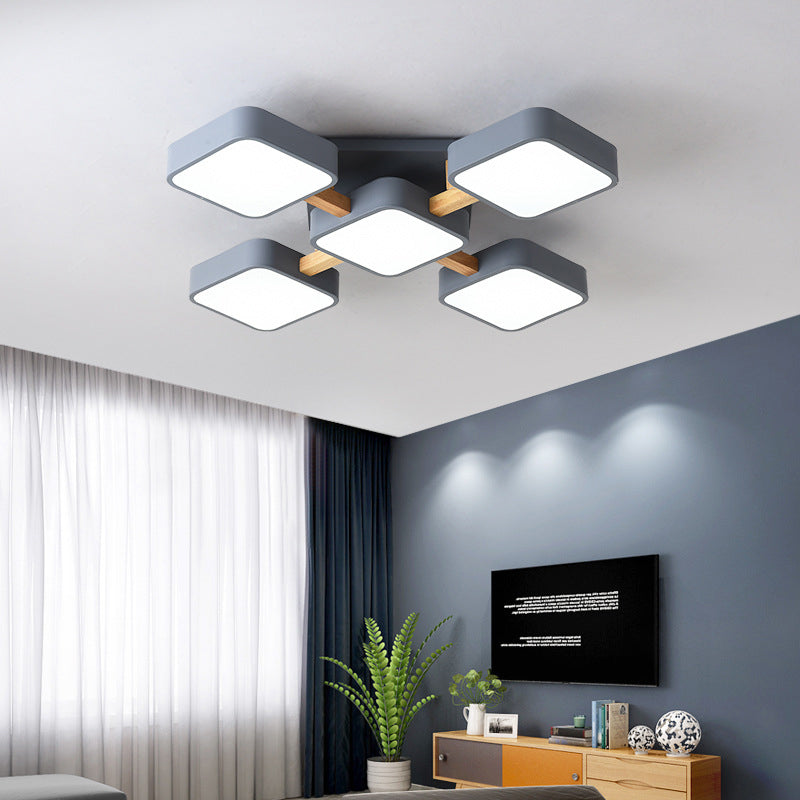 مصباح LED حديث من الأكريليك بتصميم مكعب صغير مدمج