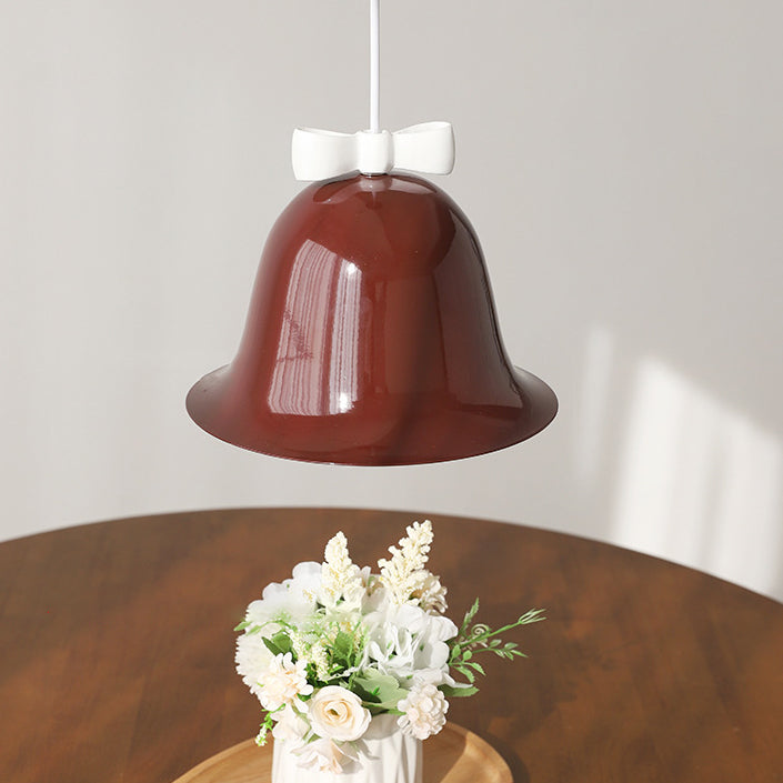 Nordic Minimalist Bells Bow Tie Iron 1-Light Pendant Light