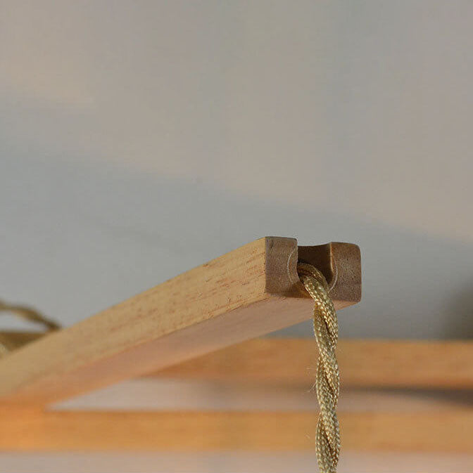 Vintage Simple Rope Weaving Lantern Cage Wood 1-Light Wall Sconce Lamp