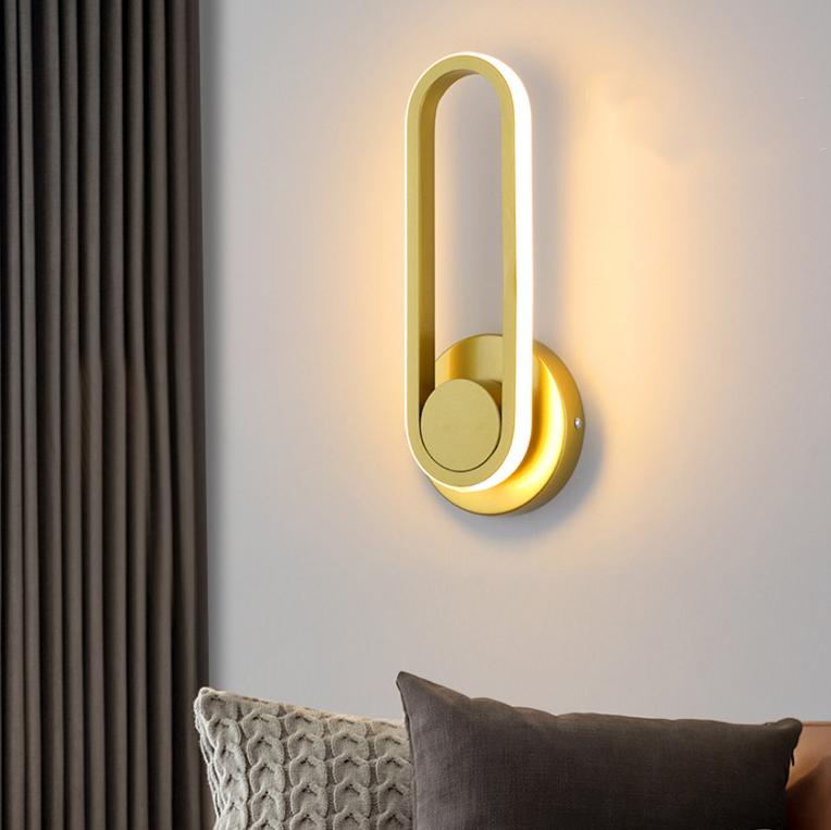 مصباح حائط LED دوار حديث إسكندنافي مزود بضوء واحد
