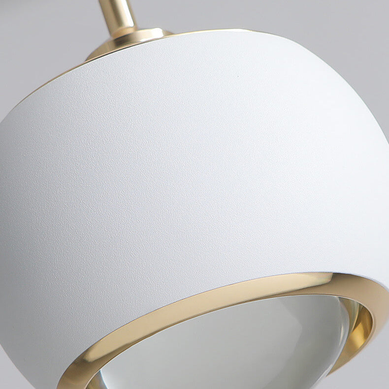 مصباح LED معلق حديث بسيط على شكل كرة حديدية قابلة للرفع