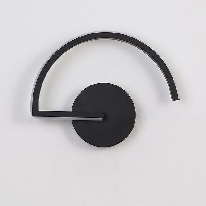Modern Creative Half Round Iron LED Wall Sconce Lamp