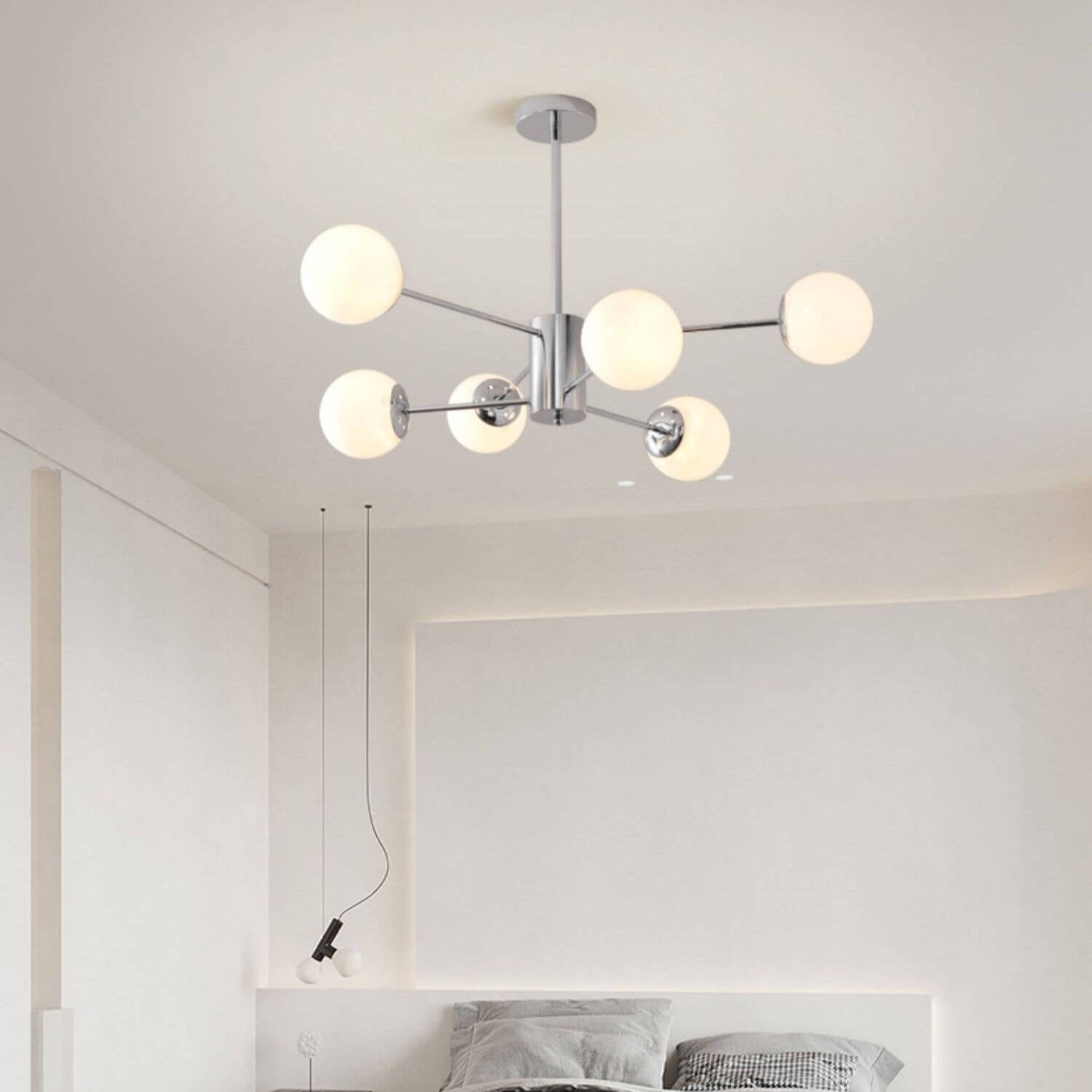 Nordic Light Luxury Magic Bean Glass Plating Branch 6/8 Light Chandelier