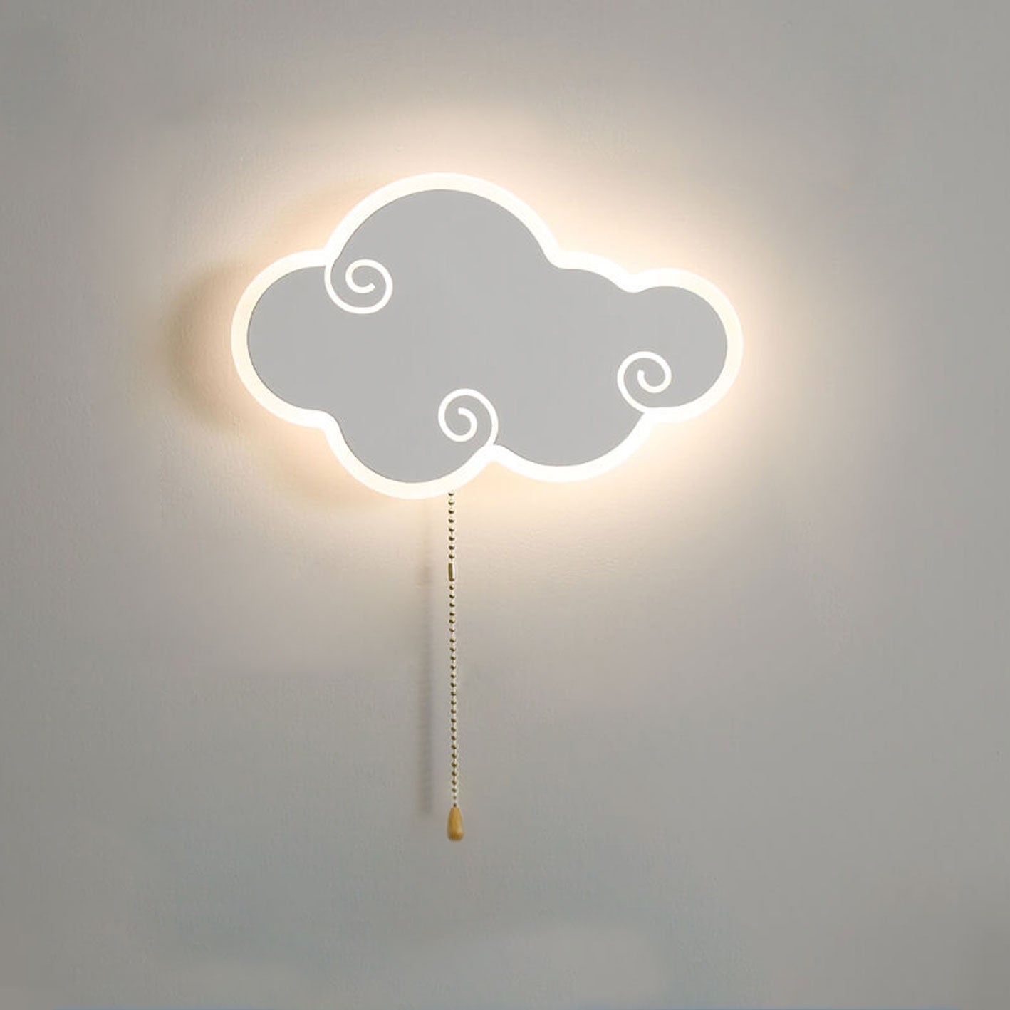 مصباح حائط LED بتصميم رسوم متحركة سحابية بسيطة وحديثة من الشمال