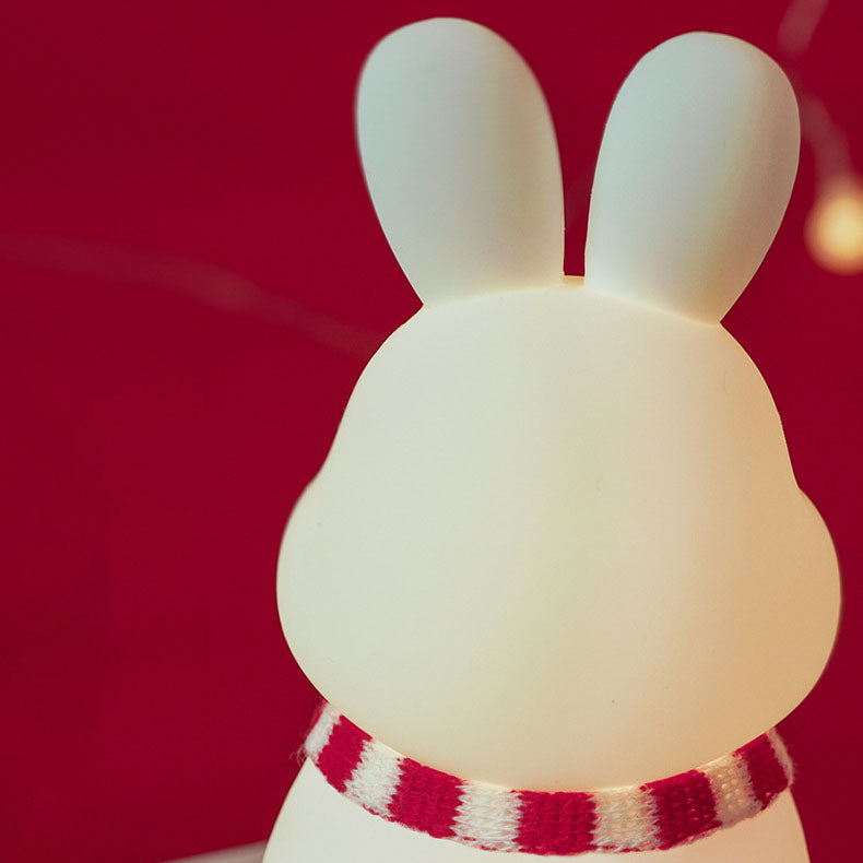 Creative Cartoon Rabbit Silicone Pat USB LED Night Light Table Lamp