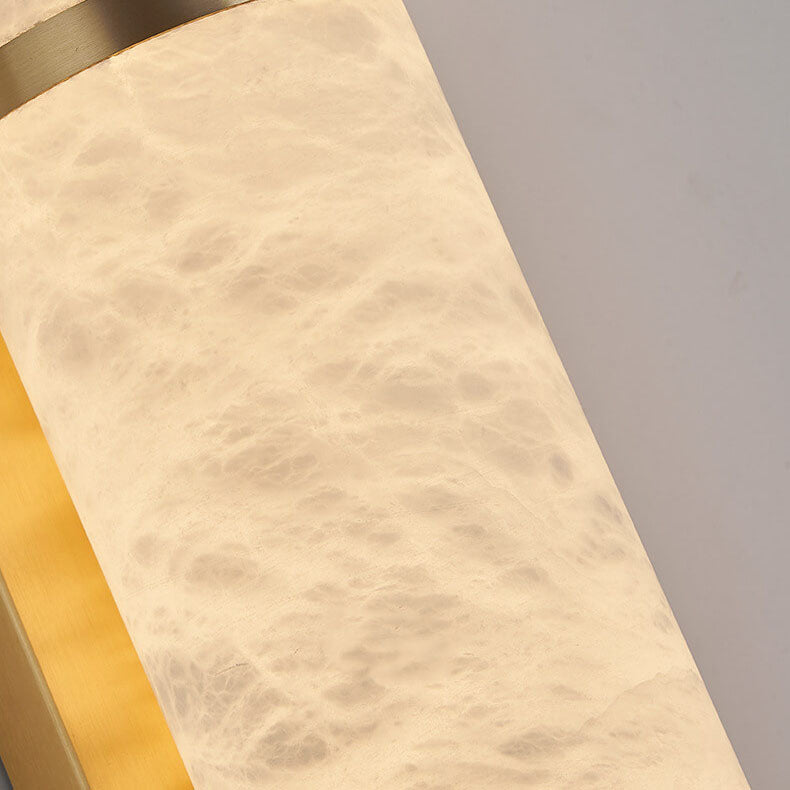 مصباح حائط LED بعمود رخامي كامل من النحاس الفاخر بإضاءة عصرية