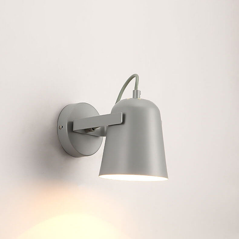 Nordic Macaron Iron Cylinder Dome 1-Light Wall Sconce Lamp