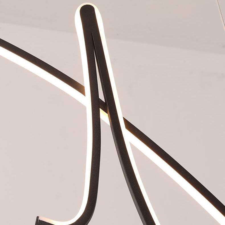 ثريا LED بتصميم جزيرة من الألومنيوم بتصميم قوسي عصري وبسيط