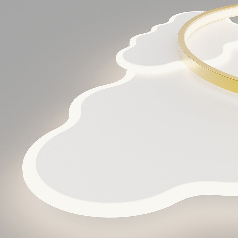 مصباح سقف LED بتصميم سحابي عصري بسيط من الألومنيوم والأكريليك لغرفة النوم