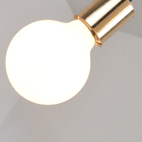 モダンミッドセンチュリー可変鉄枝ガラスラウンドシェード6/8ライトシャンデリアリビングルーム用