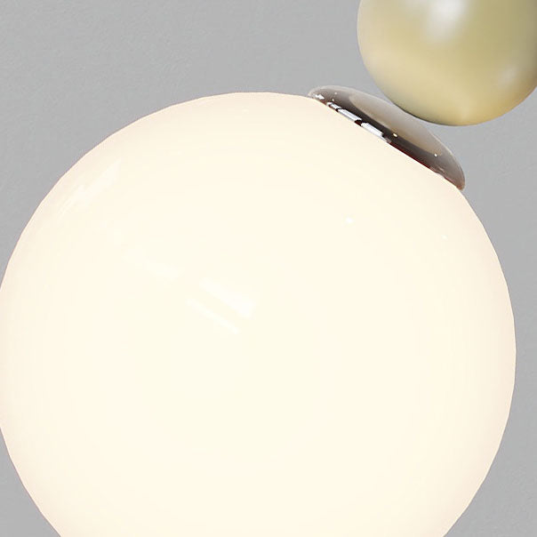 Modern Simplicity Iron Glass Long Line Flower Ball 1-Light Pendant Light For Bedroom