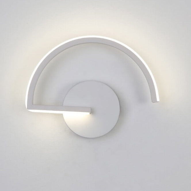 Modern Creative Half Round Iron LED Wall Sconce Lamp