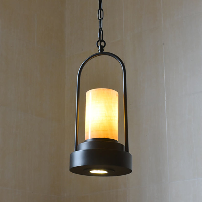 Vintage Industrial Candle 1-Light Hemp Wire LED Pendant Light
