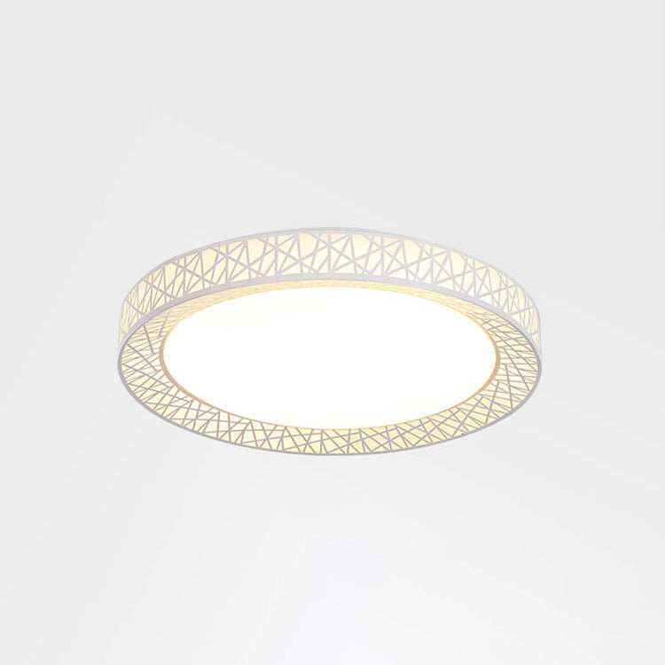 Modern Creative Round Bird's Nest Iron LED Flush Mount Ceiling Light