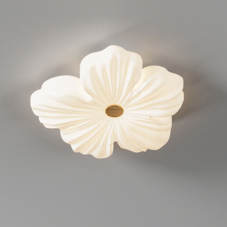 Modern Simplicity Iron Acrylic Petal Shade LED Flush Mount Ceiling Light For Living Room