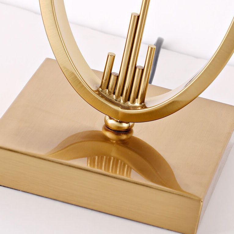 Modern Minimalist Imitation Copper Cloth 1-Light Table Lamp