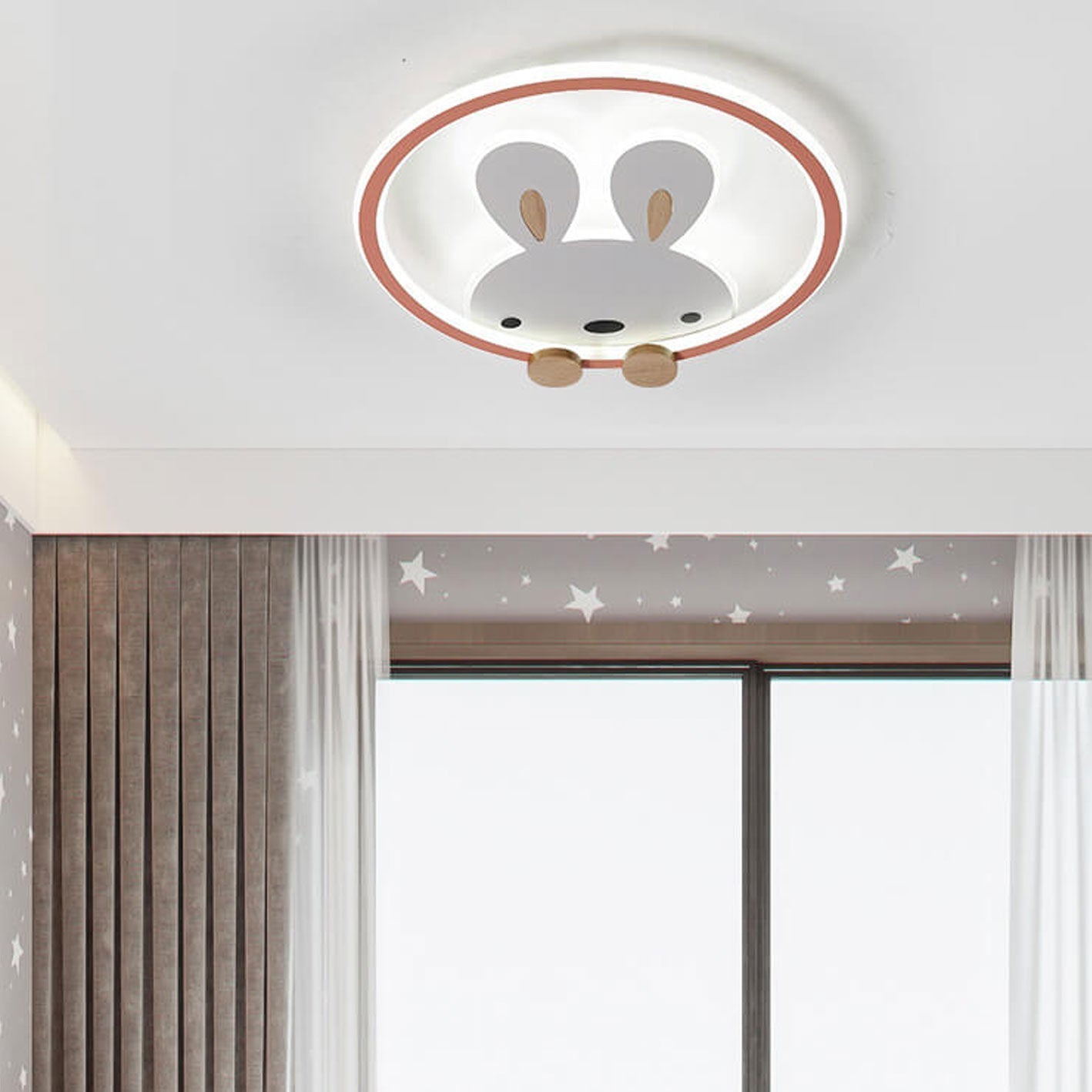 مصباح LED مدمج بتصميم أرنب كرتوني إبداعي للأطفال