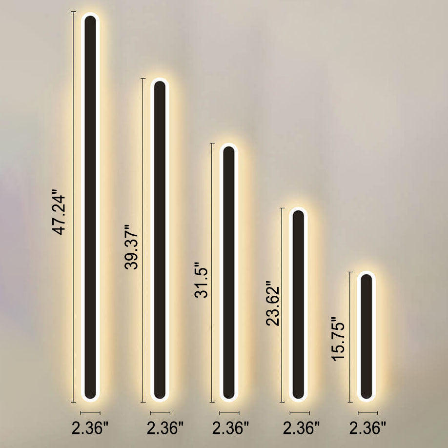 Modern Minimalist Long Bar Iron Acrylic LED Wall Sconce Lamp