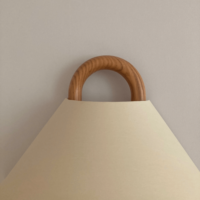 Modern Original Solid Wood Pleated Semi-Circle 1-Light Wall Sconce Lamp