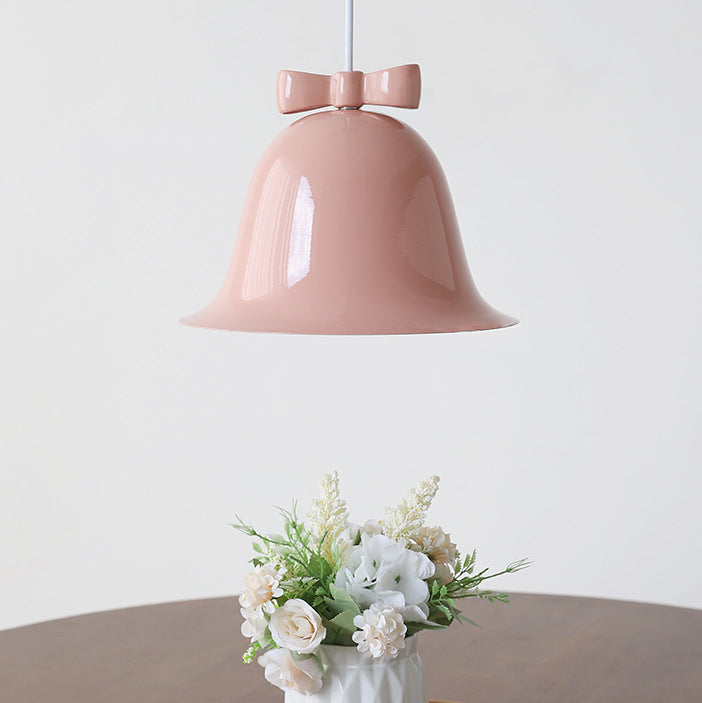 Nordic Minimalist Bells Bow Tie Iron 1-Light Pendant Light