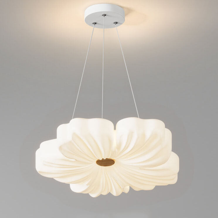 Modern Simplicity Iron Acrylic Petal Shade LED Pendant Light For Living Room