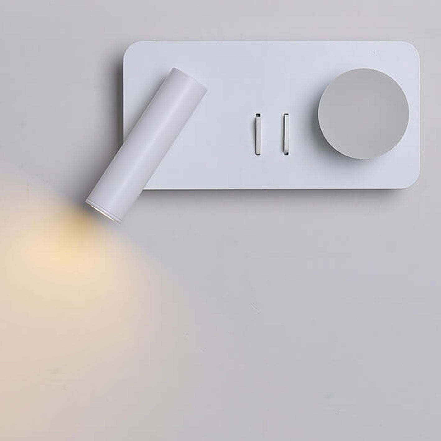 مصباح حائطي LED للقراءة مصنوع من الحديد الأكريليكي دائري/مربع بتصميم بسيط على الطراز الاسكندنافي