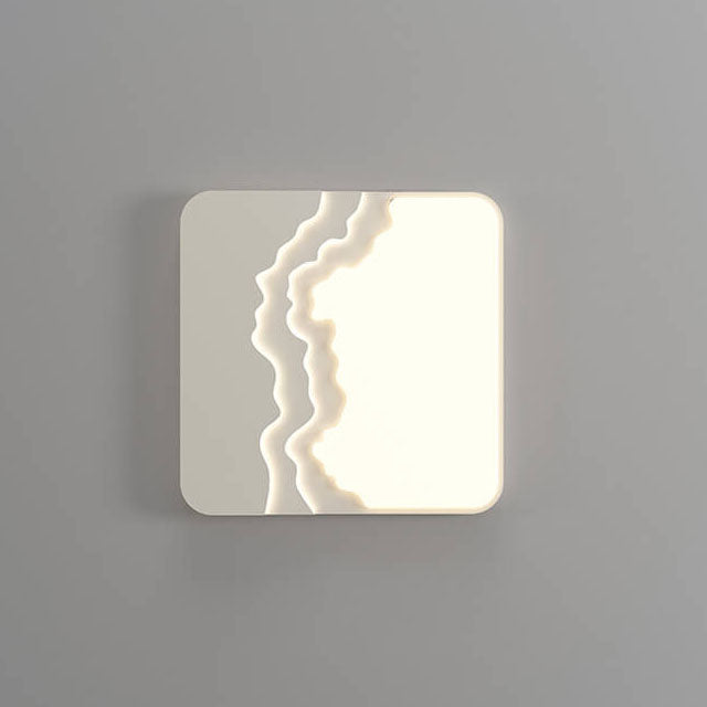 Modern Minimalist Creative Acrylic Wave LED Flush Mount Ceiling Light