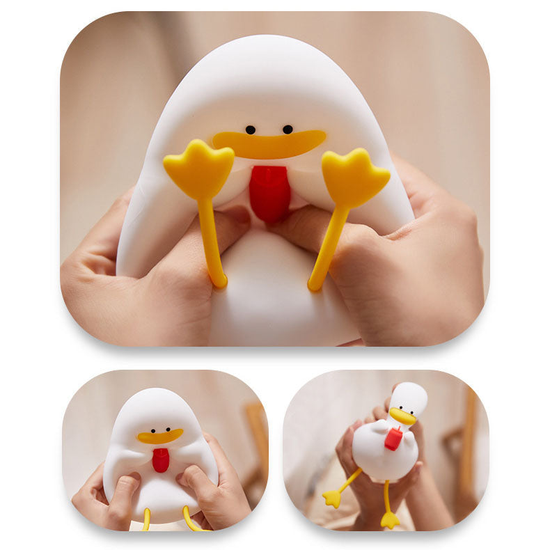 Creative Cartoon Silicone Duck Pat LED Night Light Table Lamp