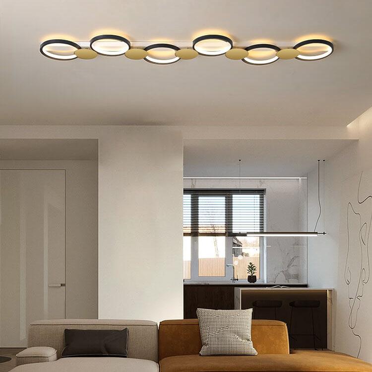 モダンな円形LED 3/4/5灯 LEDフラッシュマウントトラックライト
