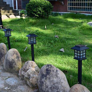 Solar Square Lantern LED Outdoor Waterproof Garden Ground Plug Light