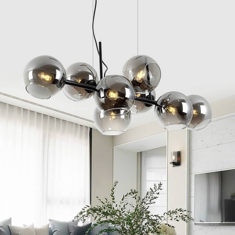 モダンガラス マジックビーン 8灯 LEDシャンデリア