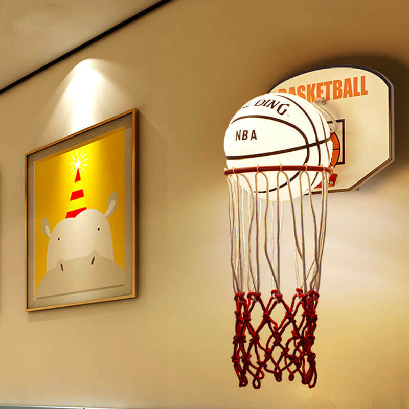 Creative Cartoon Basketball 1-Light Wall Sconce Lamp