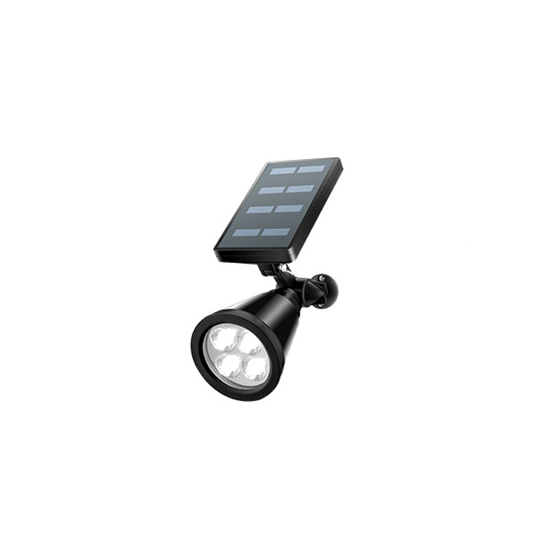 Modern Simplicity Solar Waterproof Conical Spotlight LED Outdoor Floor Plug Light