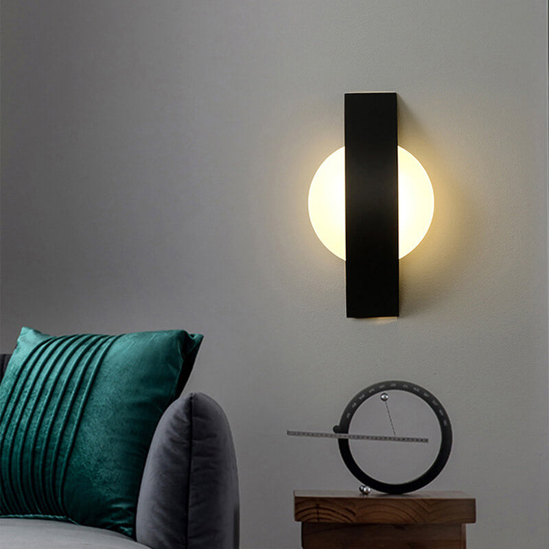 Modern Minimalist Acrylic Geometric Ring LED Wall Sconce Lamp