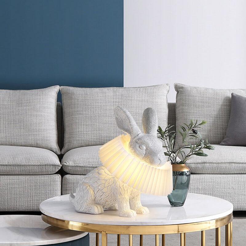 Modern Creative Resin Rabbit LED 1-Light Table Lamp