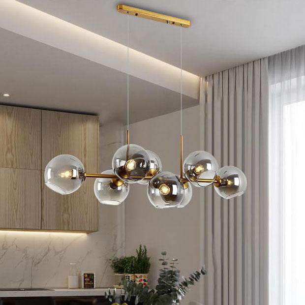 モダンガラス マジックビーン 8灯 LEDシャンデリア