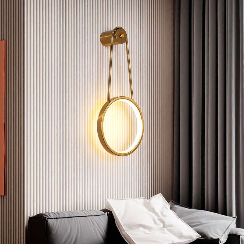 مصباح حائط LED دائري معلق بتصميم عصري بسيط