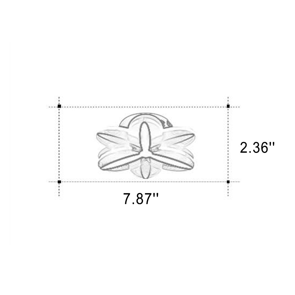 مصباح سقف LED شبه مسطح من الأكريليك بتصميم زهور إبداعي حديث