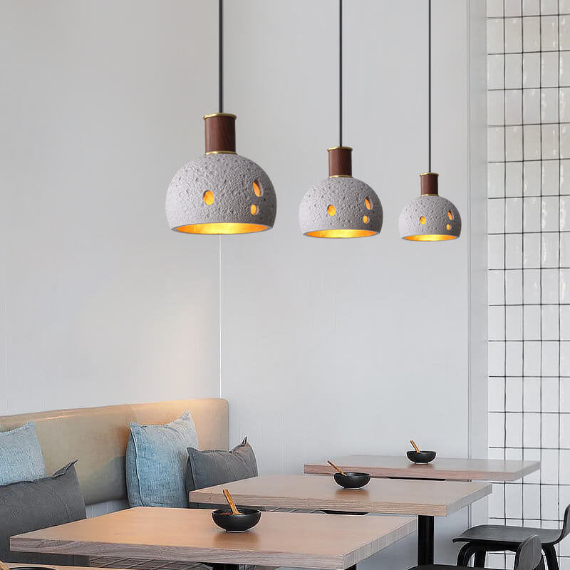 Creative Vintage Resin Dome 1-Light Pendant Light