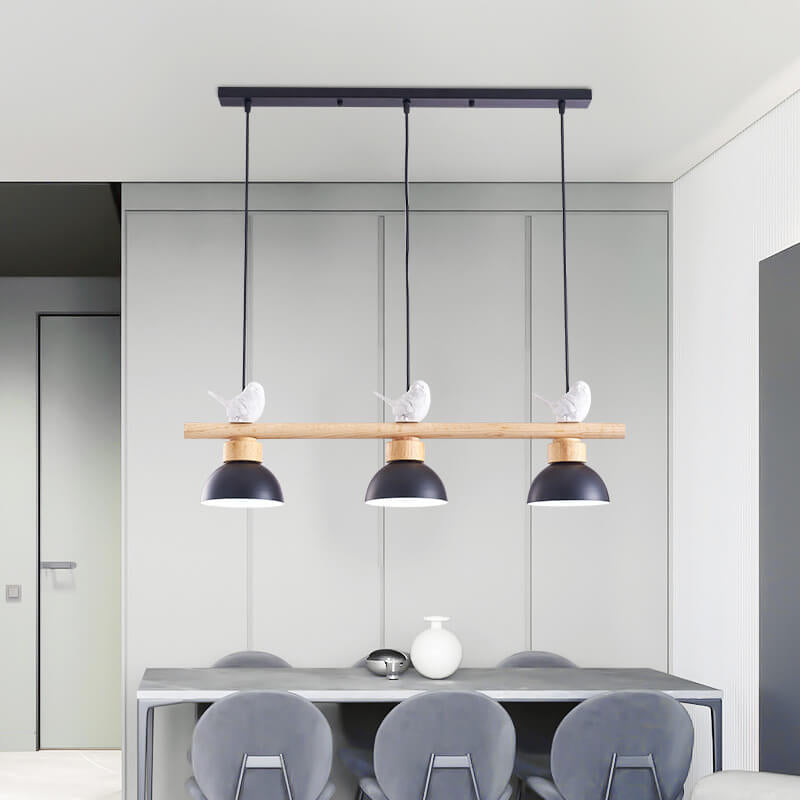 Nordic Resin Bird Dome Shade 3- Light Chandelier