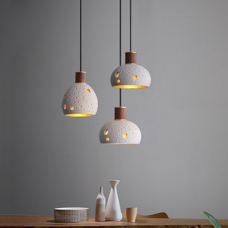 Creative Vintage Resin Dome 1-Light Pendant Light
