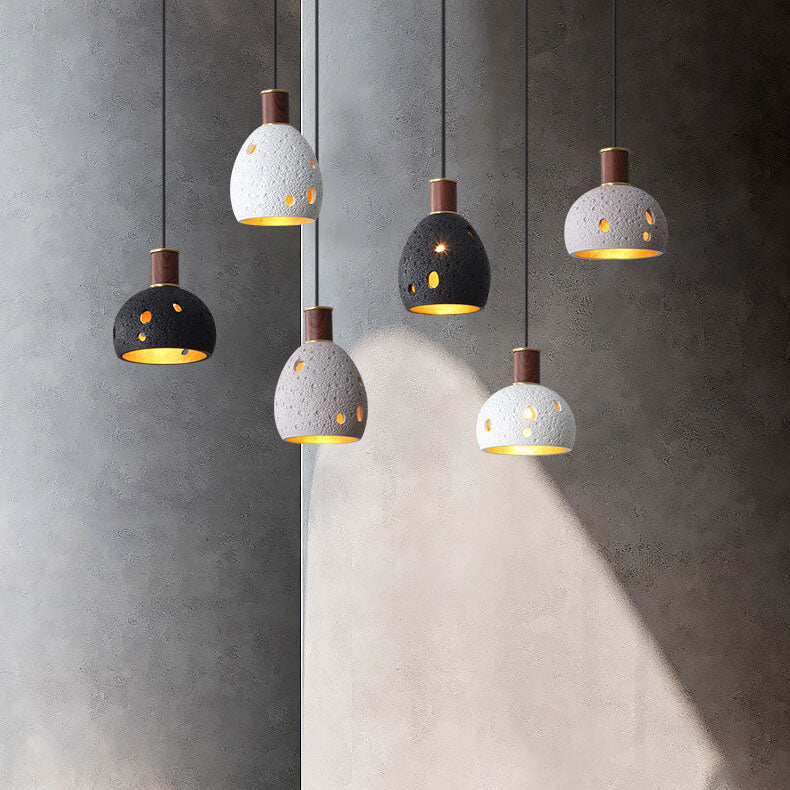 Creative Vintage Resin Dome 1-Light Pendant Light