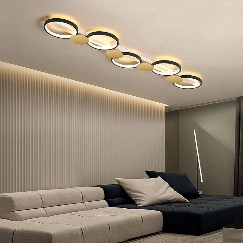 モダンな円形LED 3/4/5灯 LEDフラッシュマウントトラックライト