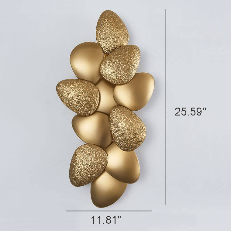 Modern Luxury Gold Stainless Steel Pebble 3/6 Light Wall Sconce Lamp