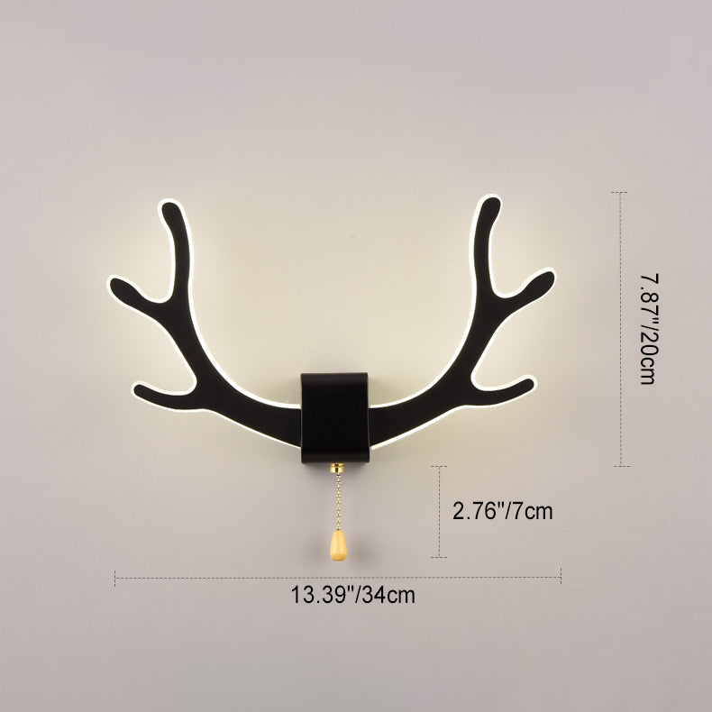 مصباح حائط LED بتصميم عصري من الأكريليك بتصميم إبداعي على شكل قرن الغزال
