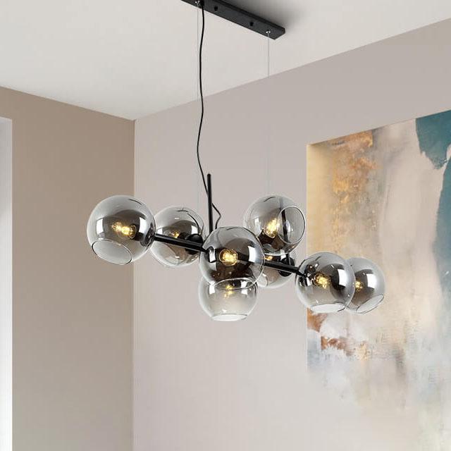 モダンガラス マジックビーン 8灯 LEDシャンデリア