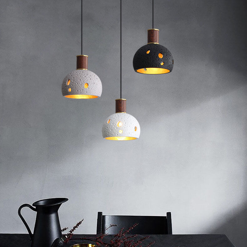 Creative Vintage Resin Dome 1-Light Pendant Light